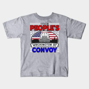 PEOPLES CONVOY US FLAG WASHINGTON DC 2022 - FREEDOM CONVOY Kids T-Shirt